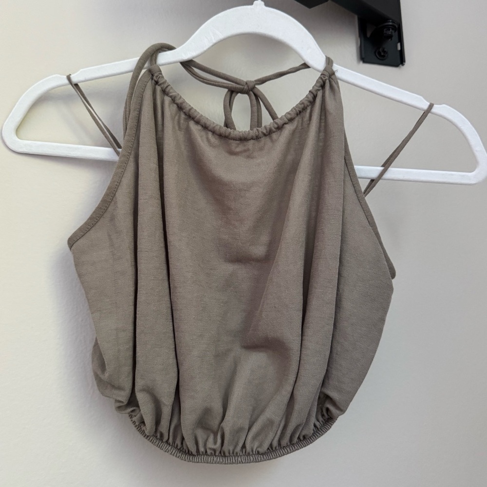 Zara Neutral Halter Top
